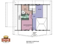 Cascade Handcrafted Log Homes - 1485 Hamlet - 2nd Floor Plan