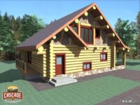 Cascade Handcrafted Log Homes - 1485 Hamlet - Exterior View Front