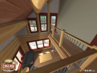 Cascade Handcrafted Log Homes - 1485 Hamlet - Interior 2nd Floor View