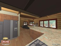 Cascade Handcrafted Log Homes - 1485 Hamlet - Interior Kitchen View