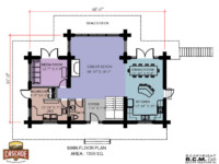 Cascade Handcrafted Log Homes - 2180 Cranberry Cove - 1st Floor Plan