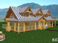 Cascade Handcrafted Log Homes - 2180 Cranberry Cove - Front View