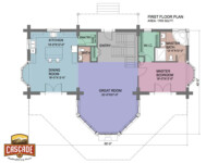Cascade Handcrafted Log Homes - 4152 Cloudcroft - 1st Floor Plan