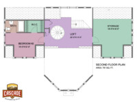 Cascade Handcrafted Log Homes - 4152 Cloudcroft - 2nd Floor Plan
