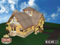 Cascade Handcrafted Log Homes - 4152 Cloudcroft - Front Side View