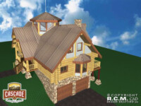 Cascade Handcrafted Log Homes - 4152 Cloudcroft - Garage View