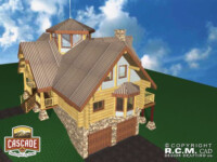 Cascade Handcrafted Log Homes - 4152 Cloudcroft - Garage View
