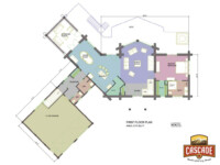 Cascade Handcrafted Log Homes - 2491 Sparta - 1st Floor Plan