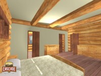 Cascade Handcrafted Log Homes - 2491 Sparta - Interior Bedroom View