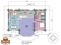 Cascade Handcrafted Log Homes - 3057 Oklahoma - 1st Floor Plan