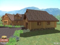 Cascade Handcrafted Log Homes - 3080 Christina Lake - Driveway Side View