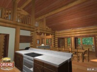 Cascade Handcrafted Log Homes - 3080 Christina Lake - Interior Kitchen View