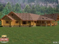 Cascade Handcrafted Log Homes - 3080 Christina Lake - Side View