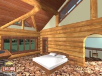 Cascade Handcrafted Log Homes - 3198 Jackson - Interior Bedroom View