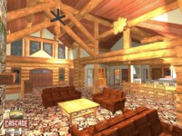 Cascade Handcrafted Log Homes - 3198 Jackson - Interior Lounge View
