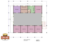 Cascade Handcrafted Log Homes - 3268 Horse Barn - 1st Floor Plan