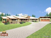 Cascade Handcrafted Log Homes - 3277 Retreat - Front Garage View