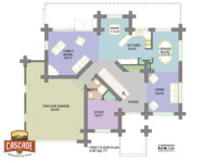 Cascade Handcrafted Log Homes - 3367 Edwards - 1st Floor Plan