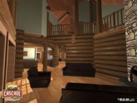 Cascade Handcrafted Log Homes - 3367 Edwards - Interior Lounge View