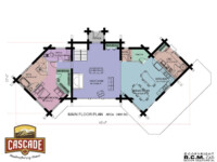 Cascade Handcrafted Log Homes - 3708 Sweet Home - 1st Floor Plan