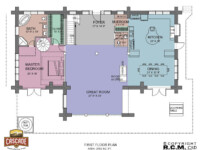 Cascade Handcrafted Log Homes - 3817 Barry - 1st Floor Plan