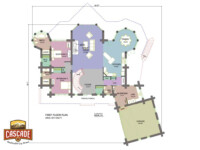 Cascade Handcrafted Log Homes - 4235 Stillwater - 1st Floor Plan