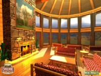 Cascade Handcrafted Log Homes - 4329 Tennessee - Interior Lounge Rear View