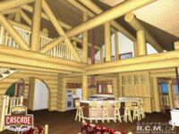 Cascade Handcrafted Log Homes - 4467 Nantahala - Interior Kitchen View