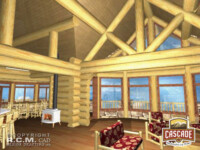 Cascade Handcrafted Log Homes - 4467 Nantahala - Interior Lounge View