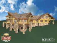 Cascade Handcrafted Log Homes - 4467 Nantahala - Rear Deck Side View