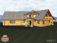 Cascade Handcrafted Log Homes - Arrowhead - Front View
