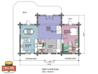 Cascade Handcrafted Log Homes - Breckenridge - 1st Floor Plan