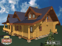 Cascade Handcrafted Log Homes - Breckenridge - Alternate Front Corner View