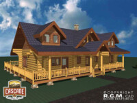 Cascade Handcrafted Log Homes - Breckenridge - Front Corner View