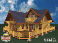 Cascade Handcrafted Log Homes - Breckenridge - Rear Deck View