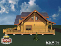 Cascade Handcrafted Log Homes - Breckenridge - Side Deck View