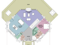 Cascade Handcrafted Log Homes - Hemlock - 1st Floor Plan