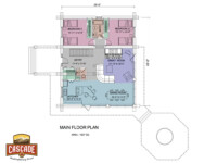 Cascade Handcrafted Log Homes - Malone - 1st Floor Plan