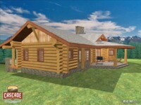 Cascade Handcrafted Log Homes - Malta - Exterior View Side