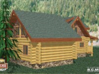 Cascade Handcrafted Log Homes - Missezula - Side View