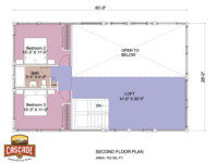 Cascade Handcrafted Log Homes - Pine Grove - 2nd Floor Plan