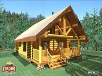 Cascade Handcrafted Log Homes - Salt Spring Island - Exterior View Front