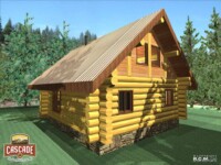 Cascade Handcrafted Log Homes - Salt Spring Island - Exterior View Rear