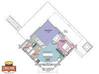 Cascade Handcrafted Log Homes - Second Spring - 1st Floor Plan