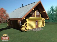 Cascade Handcrafted Log Homes - Slovenia - Exterior View Rear
