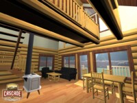 Cascade Handcrafted Log Homes - Slovenia - Interior View Kitchen