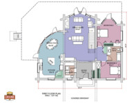 Cascade Handcrafted Log Homes - Snowpeak - 1st Floor Plan