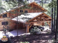 Cascade Handcrafted Log Homes - Snowpeak - Front Actual View