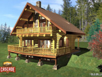 Cascade Handcrafted Log Homes - 980 Log Chalet