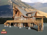 Cascade Handcrafted Log Homes - 2278 Harrison Timber Frame